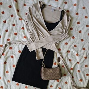 The Limited Black Ribbed Dress